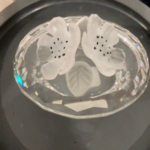 Swarovski Crystal Box with Frosted Flowers